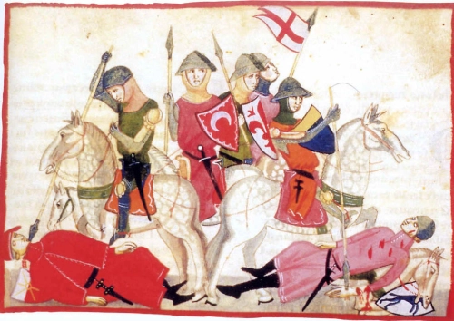 Dipinto medievale che ritrae la morte di Corso Donati.